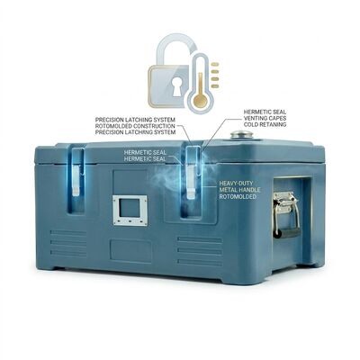 Sıcaklık tutma 45L yalıtımlı Gıda Pan Taşıyıcı GN Pan Catering Termal Transport Box