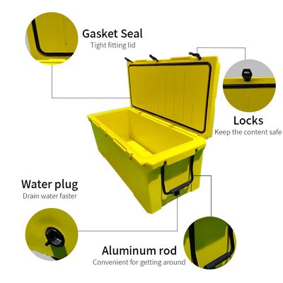 240QT Büyük Rotomolded Soğutucu Kutu – Balık Tutma ve Seyahat İçin Ağır Hizmet Tipi Dış Mekan Buzluk