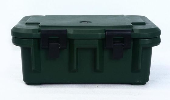 Üst yükleme 30L yalıtımlı gıda tavlası taşıyıcı rotomolded taşıma konteyneri uyumlu GN 1/1 tavla
