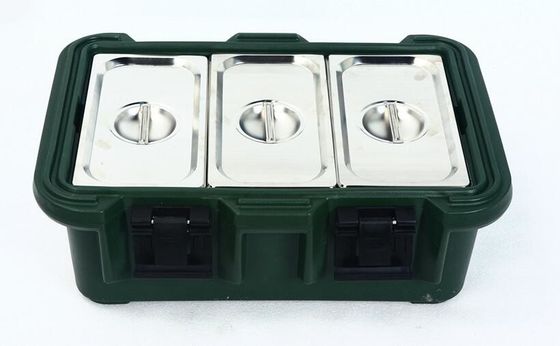 Üst yükleme 30L yalıtımlı gıda tavlası taşıyıcı rotomolded taşıma konteyneri uyumlu GN 1/1 tavla