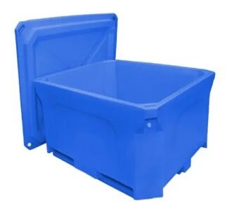 PU İzolasyonlu 300 Litre Rotomolding Soğutucu Kutusu Canlı Balık Saklama Kabı