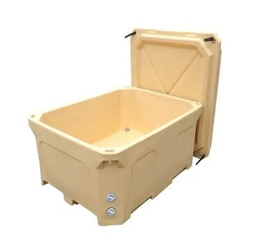 PU İzolasyonlu 300 Litre Rotomolding Soğutucu Kutusu Canlı Balık Saklama Kabı