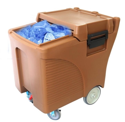 Gıda Sınıfı LLDPE 125L Tekerlekli Ticari Buz Sepeti