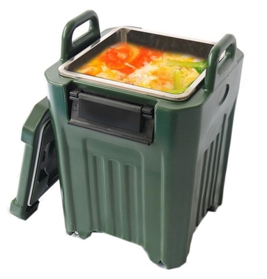 Askeri 40L İzoleli Çorba Taşıyıcı SS İçinde İstiflenebilir Kare