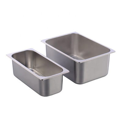 650x530mm Paslanmaz Çelik Yemek Servis Tavaları Otel Restoran Malzemeleri