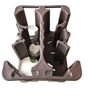 Otel Restoranı Ayarlanabilir Bulaşık Caddy Dolly, 11.7cm - 33cm Tabaklar İçin