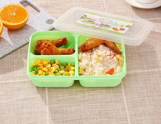 Çocuklar Yeniden Kullanılabilir Plastik Öğle Yemeği Kapları, BPA İçermeyen Bento Öğle Yemeği Kutusu