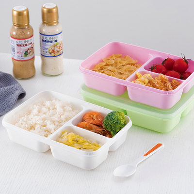 Çocuklar Yeniden Kullanılabilir Plastik Öğle Yemeği Kapları, BPA İçermeyen Bento Öğle Yemeği Kutusu