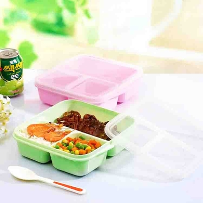 Yeniden Kullanılabilir PP 3 Bölmeli Bento Öğle Yemeği Kutusu 1000ml