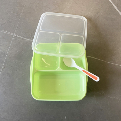 Yeniden Kullanılabilir PP 3 Bölmeli Bento Öğle Yemeği Kutusu 1000ml