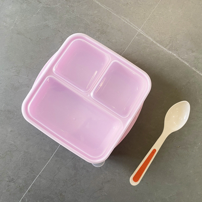 Yeniden Kullanılabilir PP 3 Bölmeli Bento Öğle Yemeği Kutusu 1000ml